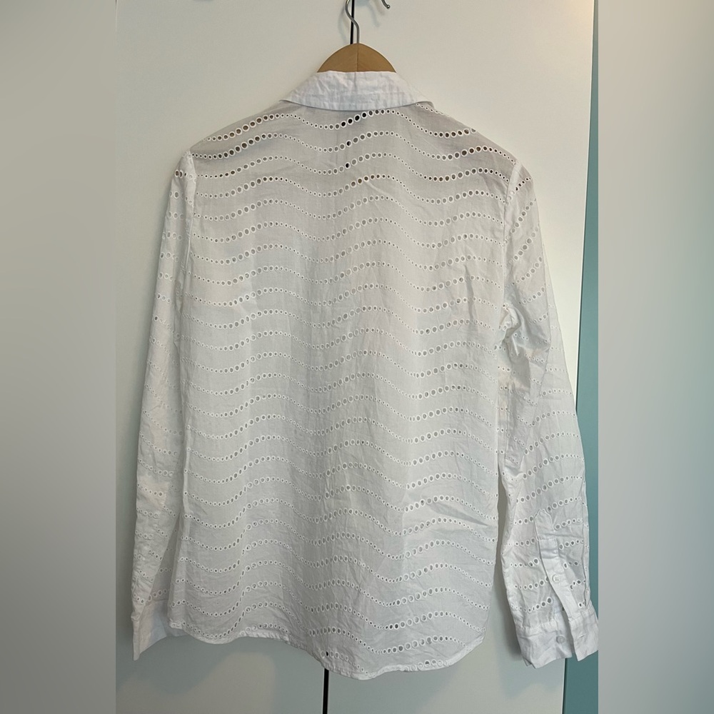 David Lawrence Broderie L/S Cotton Shirt - Picture 2 of 10